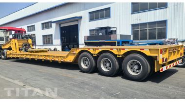 60 Ton Detachable Gooseneck Lowboy Trailer Ready Ship to Saudi Arabia