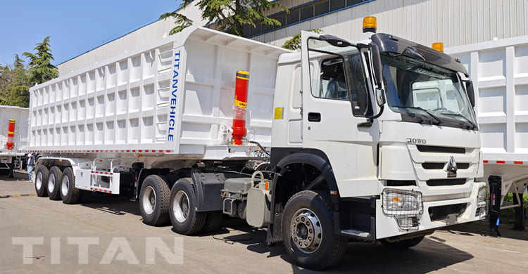 3 Axle End Dump Trailer for Sale in Saudi Arabia