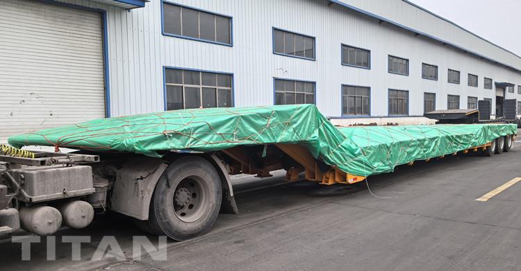3 Axle Folding Neck Lowboy Trailer will be sent to UAE