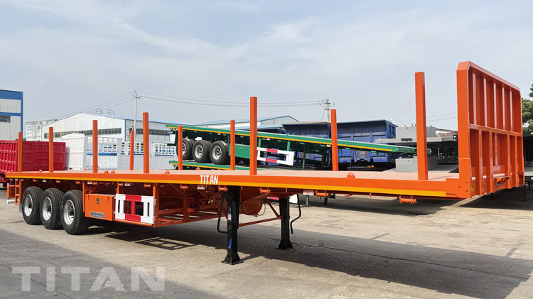 45FT Flatbed Trailer with Stake for Sale in Saudi Arabia
