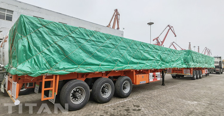 45FT Flatbed Trailer with Stake for Sale in Saudi Arabia