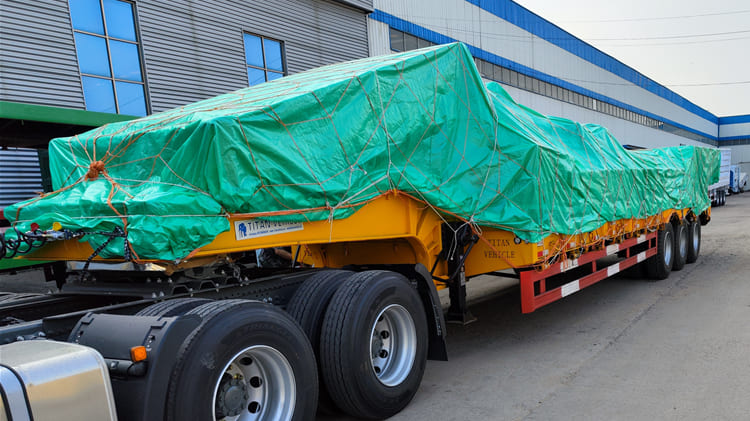 Tri Axle Truck Low Loader Trailer for Sale in Saudi Arabia