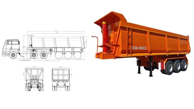 End Dump Trailer for Sale in Saudi Arabia