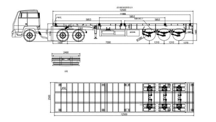 Semi Truck Flatbed Trailer for Sale in Saudi Arabia