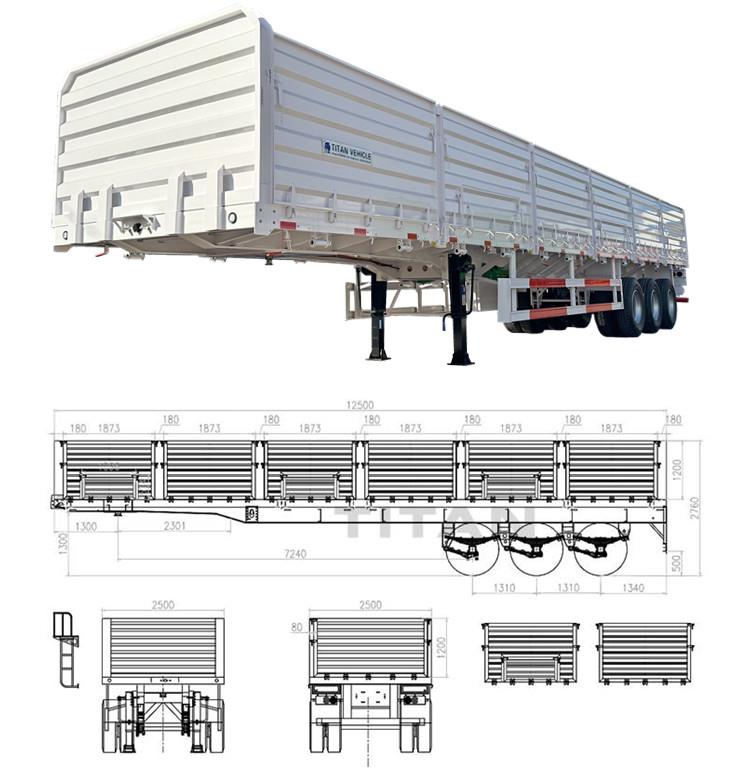 Sidewall Trailer with Side Walls for Sale in Saudi Arabia