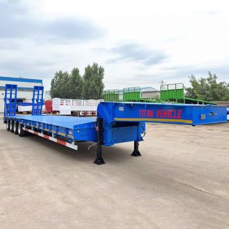 4 Axle Low Bed Trailer Truck